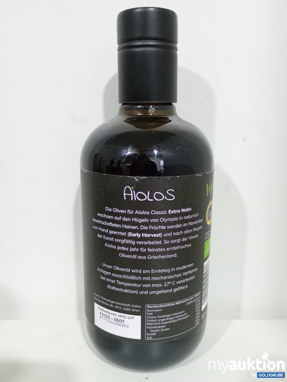 Artikel Nr. 471640: Aiolos Faires Bio-Olivenöl 500 ml extra nativ