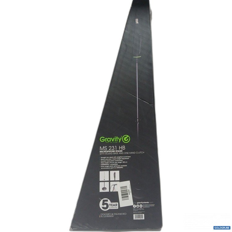 Artikel Nr. 890640: Gravity Microphone Stand with Round Base and one Hand Clutch MS231HB 