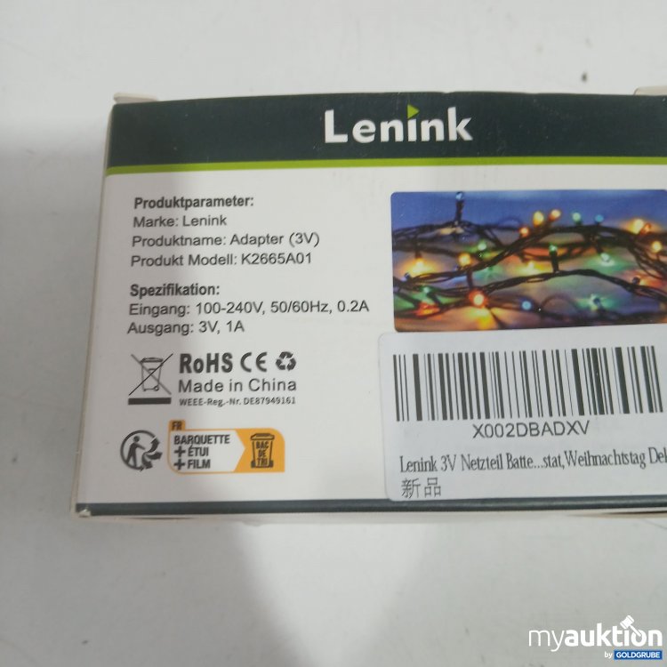 Artikel Nr. 989640 Artikel Nr. 989640: Lenink Batterieadpater 3V