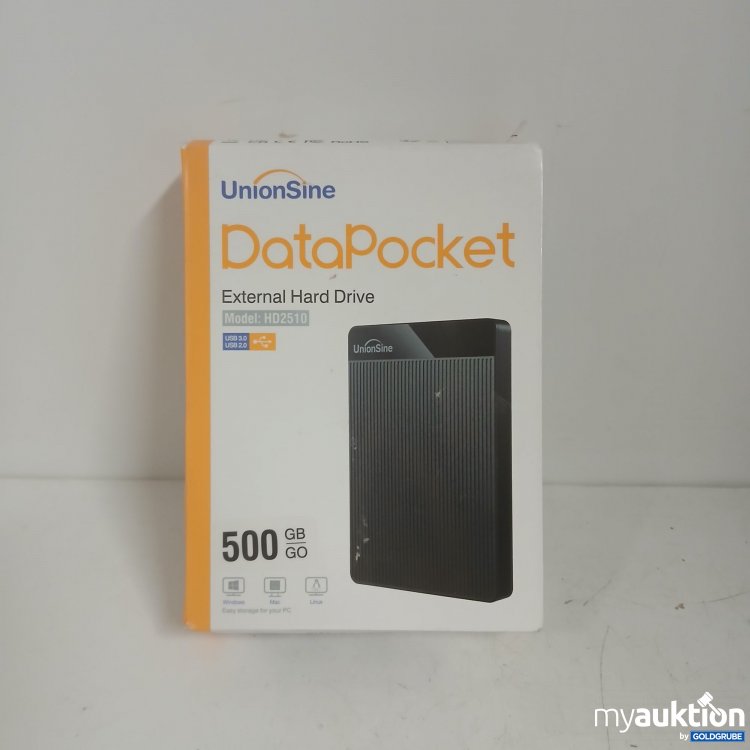 Artikel Nr. 877641 Artikel Nr. 877641: UnionSine DataPocket External Hard Drive HD2510 500GB