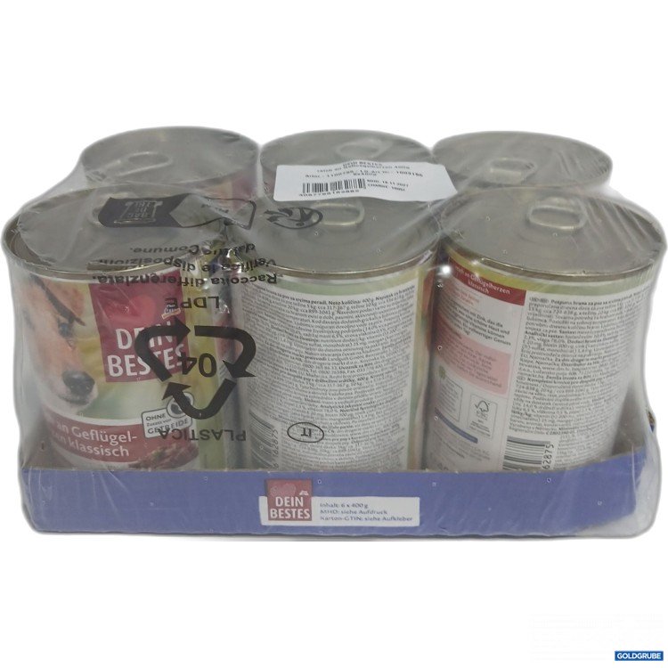 Artikel Nr. 986641: Dein Bestes Hundefutter reich an Geflügelherzen 6x400g 
