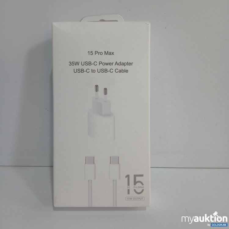 Artikel Nr. 827642 Artikel Nr. 827642: 15 Pro Max 35W USB-C Power Adpater USB-C to USB-C Cable