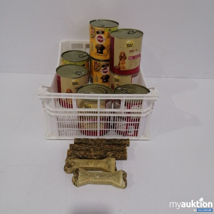 Artikel Nr. 835642: Div. Hundefutter 800g und Snacks lt Foto 