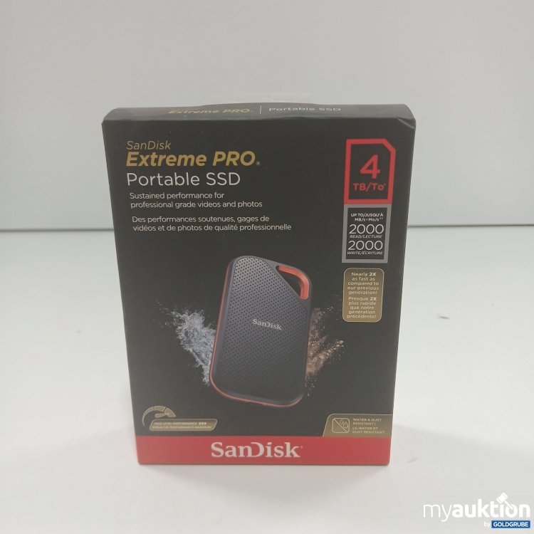 Artikel Nr. 868642 Artikel Nr. 868642: SanDisk Extreme Pro Portable SSD 4TB