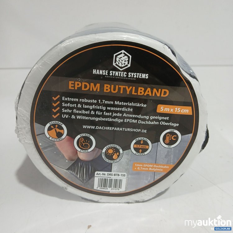 Artikel Nr. 885642 Artikel Nr. 885642: Hanse Syntec Systems EPDM Butyland 5m x 15cm