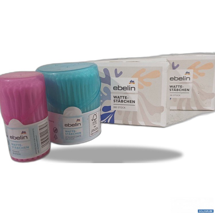 Artikel Nr. 886642: Dm ebelin Wattestäbchen 2x300stk., 1x160Stk., 1x50Stk.