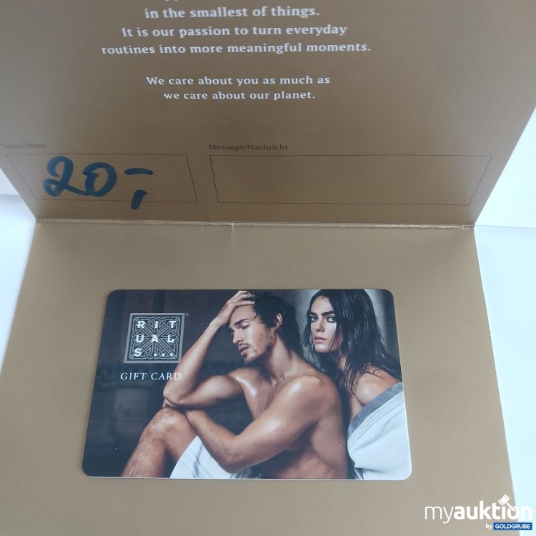 Artikel Nr. 988642: Rituals gift card Wert 20€