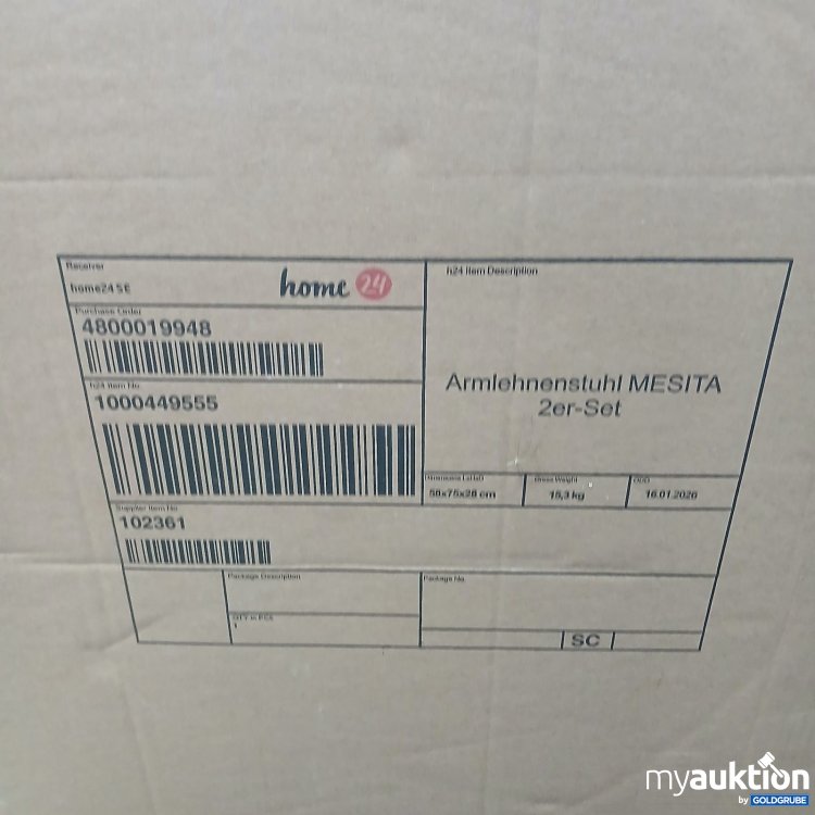 Artikel Nr. 467643 Artikel Nr. 467643: Home 24 Armlehnenstuhl MESITA 2er-Set