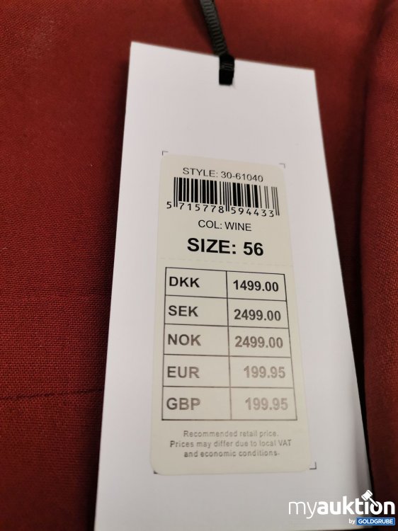 Artikel Nr. 837643: Lindberg Slim fit Anzug 2 Teiler 