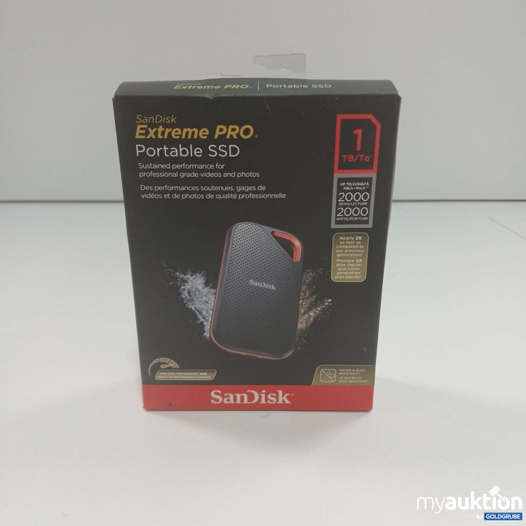 Artikel Nr. 868643 Artikel Nr. 868643: SanDisk Extreme Pro Portable SSD 1TB