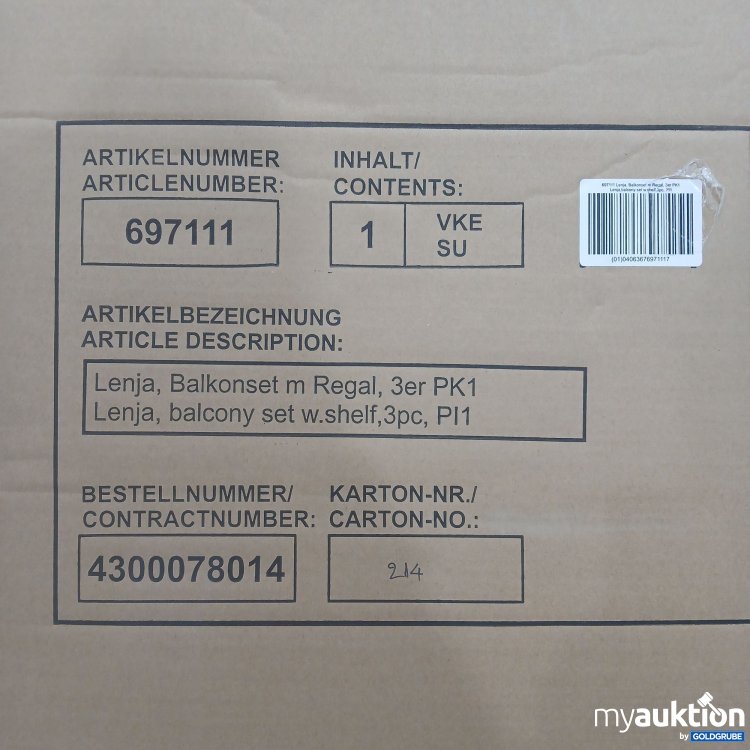 Artikel Nr. 899643: Lenja Balkonset mit Regal 3er 697111 