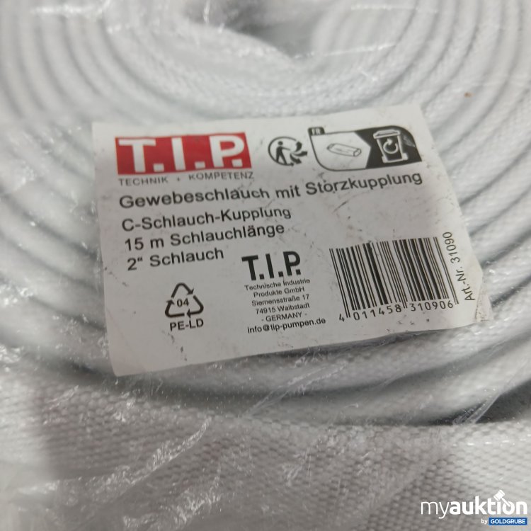 Artikel Nr. 961643 Artikel Nr. 961643: T.I.P. Gewebeschlauch mit Storzkupplung 15m Schlauchlänge 2"Schlauch