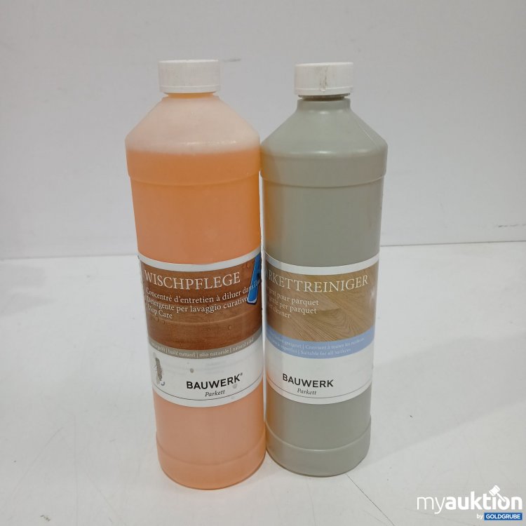 Artikel Nr. 523644: Bauwerk Parkett Wischpflege 1l und Parkettreiniger 1l 