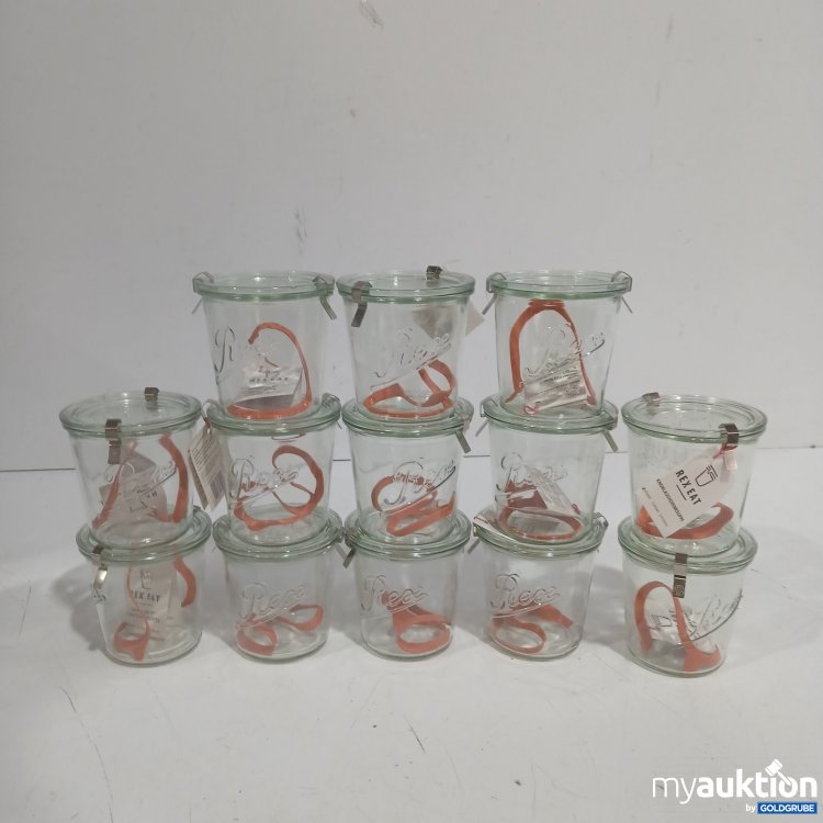Artikel Nr. 465645 Artikel Nr. 465645: Rex Glas Einmachgläser mit Bügelverschluss 13Stk ca. 10cm