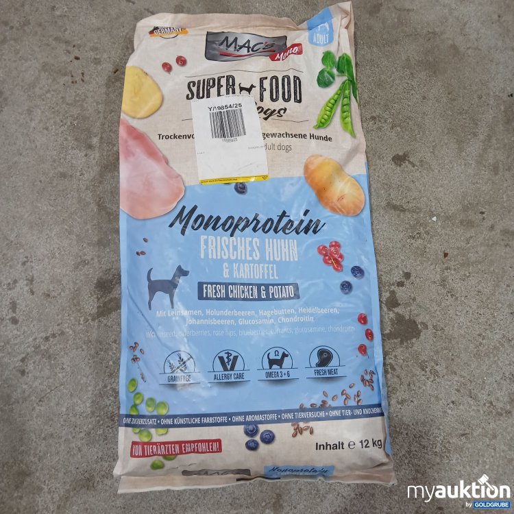 Artikel Nr. 867645: Mac's Super Food Monoprotein frisches Huhn & Kartoffel 12kg 