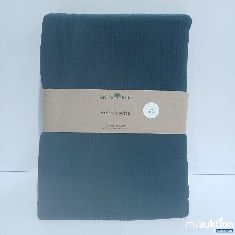 Artikel Nr. 890645: Grüne Erde Bettwäsche Deckenüberzug Vivien Musselin 140x200cm 