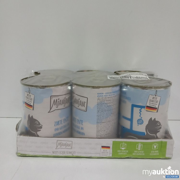 Artikel Nr. 818646 Artikel Nr. 818646: Mjamjam Katzenfutter Ente/Geflügel 6x400g