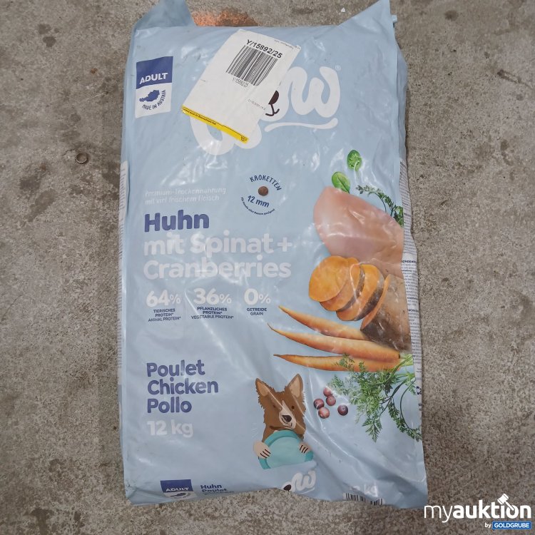 Artikel Nr. 867646: Wow Adult Hundefutter Huhn mit Spinat + Cranberries 12kg 