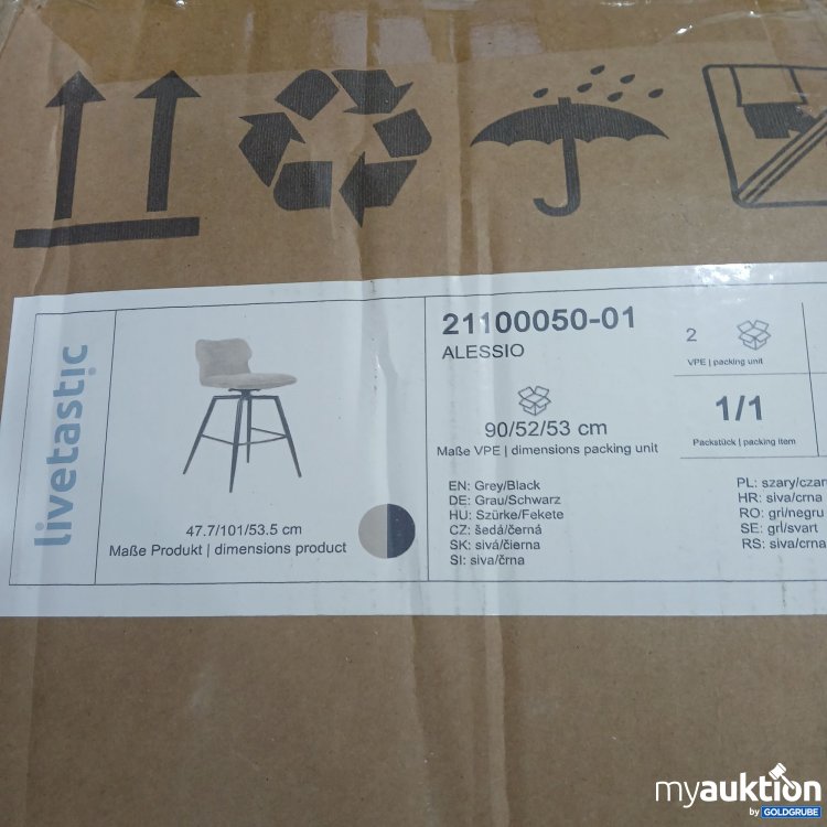 Artikel Nr. 899646: Livetastic Alessio Stühle 2Stk grau/schwarz 21100050-01 