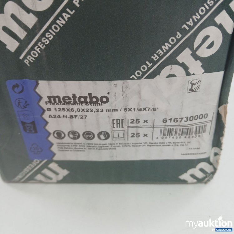 Artikel Nr. 439647: Metabo Flexiamant Stahl 25 Stück 616730000 125x6,0x22,23mm
