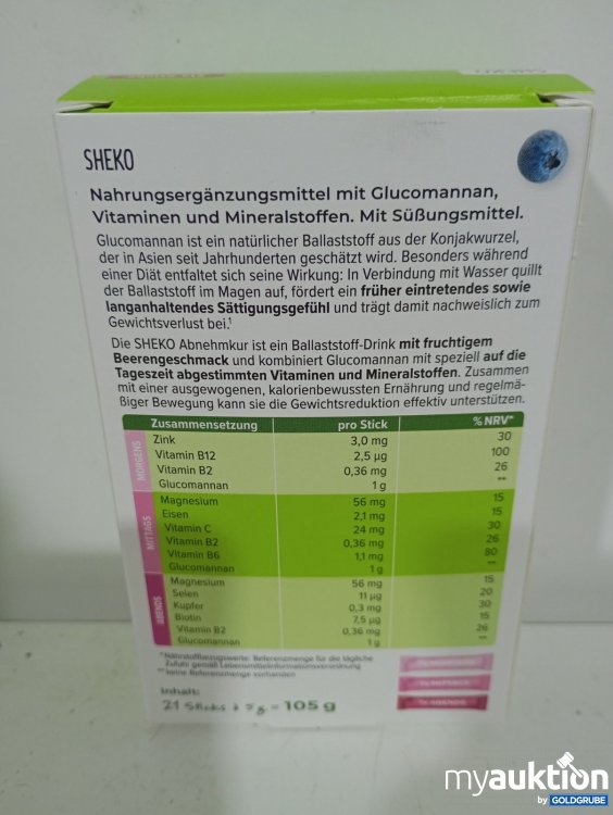 Artikel Nr. 471647: SHEKO Abnehmkur Beerengeschmack 21 Sticks 105 g