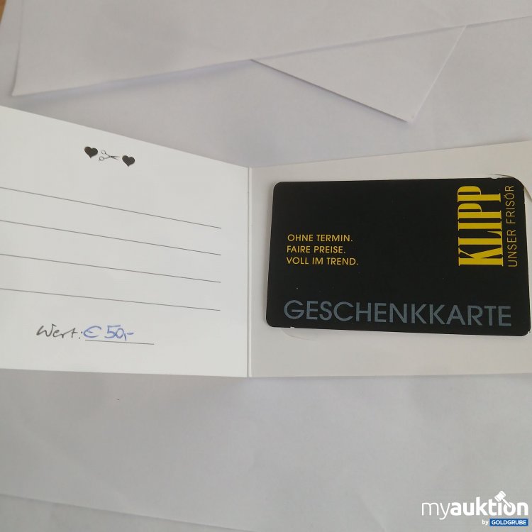 Artikel Nr. 988647 Artikel Nr. 988647: Klipp Geschenkkarte Wert 50€
