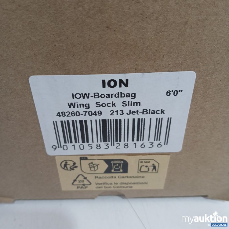 Artikel Nr. 893648: ION Wing Boardbag Sock Slim Jet-black 6'0
