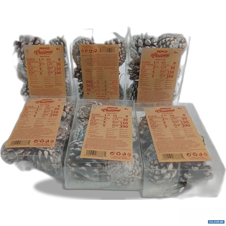 Artikel Nr. 959648: Pepco Christmas Zapfen natürlich 6x6stk 
