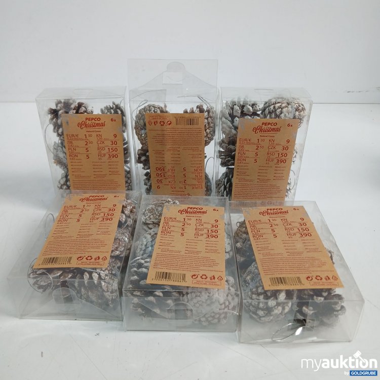 Artikel Nr. 959648: Pepco Christmas Zapfen natürlich 6x6stk 