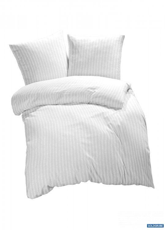 Artikel Nr. 421649: Soft-Seersucker Bettwäsche weiß 2x70x90 cm + 200x200cm