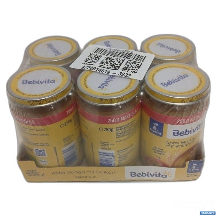 Artikel Nr. 463649 Artikel Nr. 463649: Bebivita ab 6. Monat Apfel Mango in Vollkorn 6x250g