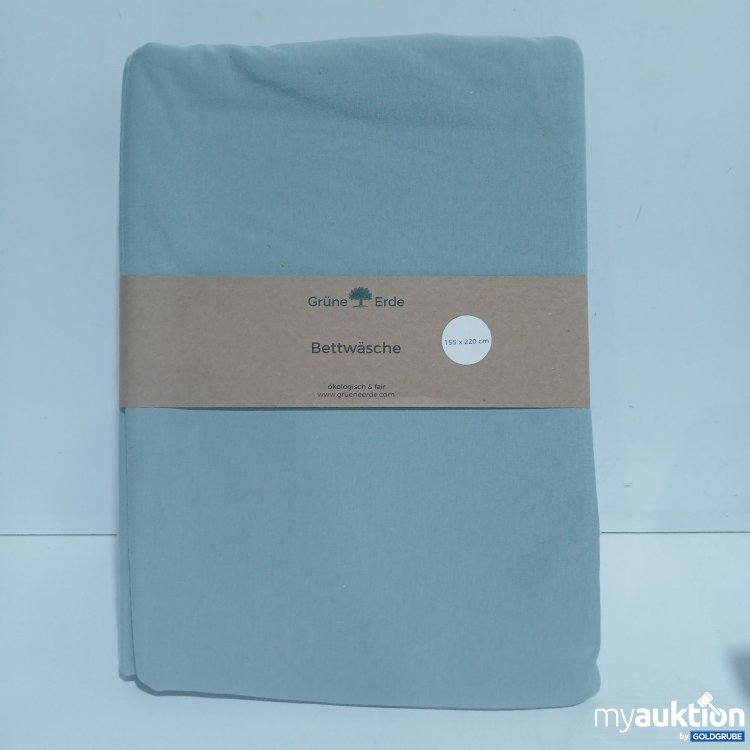 Artikel Nr. 890649: Grüne Erde Bettwäsche Deckenüberzug Anna fjord 155x220cm 