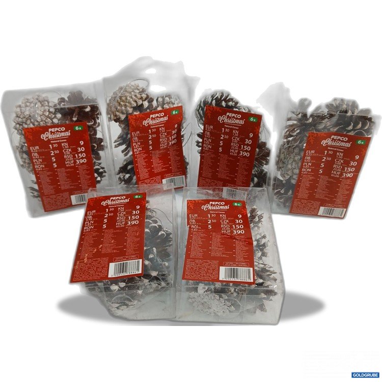 Artikel Nr. 959649: Pepco Christmas Zapfen natürlich 6x6stk 