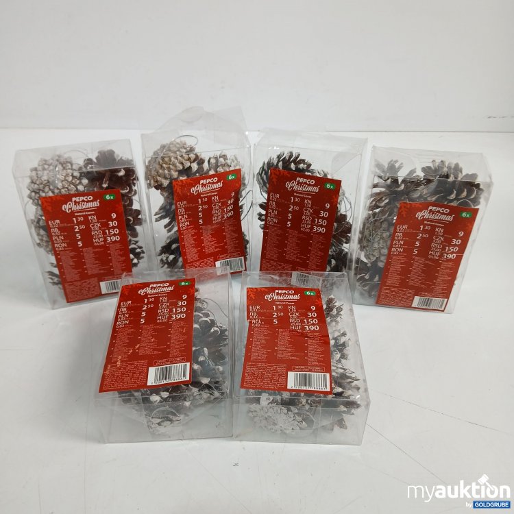 Artikel Nr. 959649: Pepco Christmas Zapfen natürlich 6x6stk 