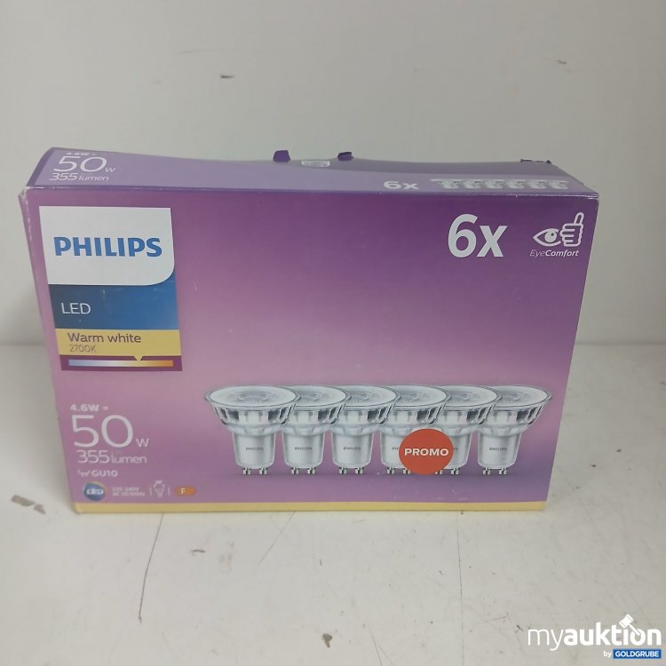 Artikel Nr. 875650: Philips LED 50W 6x Warm White GU10
