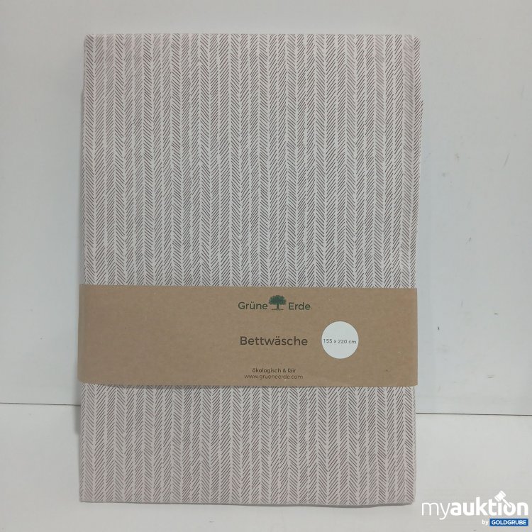 Artikel Nr. 890650: Grüne Erde Bettwäsche Deckenüberzug Camilla seerose 155x220cm 