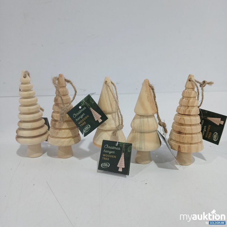Artikel Nr. 910650: Christmas Hanger Wooden Tree 5Stk 