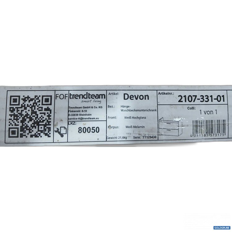 Artikel Nr. 951650: Trendteam Waschbecken Unterschrank Devon weiß 2107-331-01 