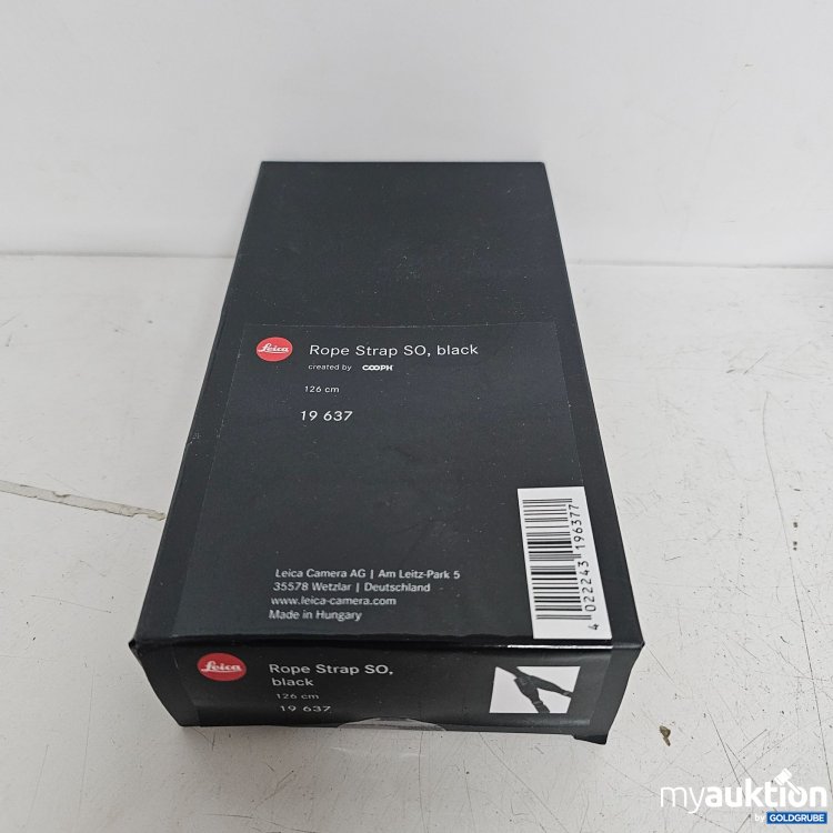 Artikel Nr. 398651 Artikel Nr. 398651: Leica Rope Strap SO, black 126cm 19 637