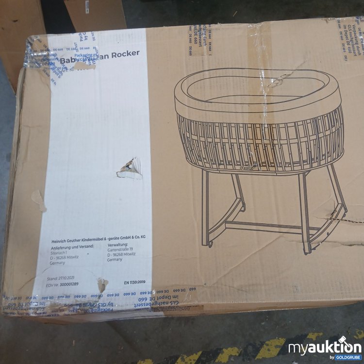 Artikel Nr. 445651 Artikel Nr. 445651: Heinrich Geuther Baby Rattan Rocker