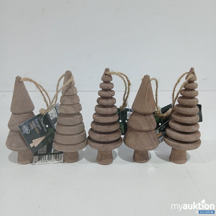 Artikel Nr. 910651 Artikel Nr. 910651: Christmas Hanger Wooden Tree 5Stk