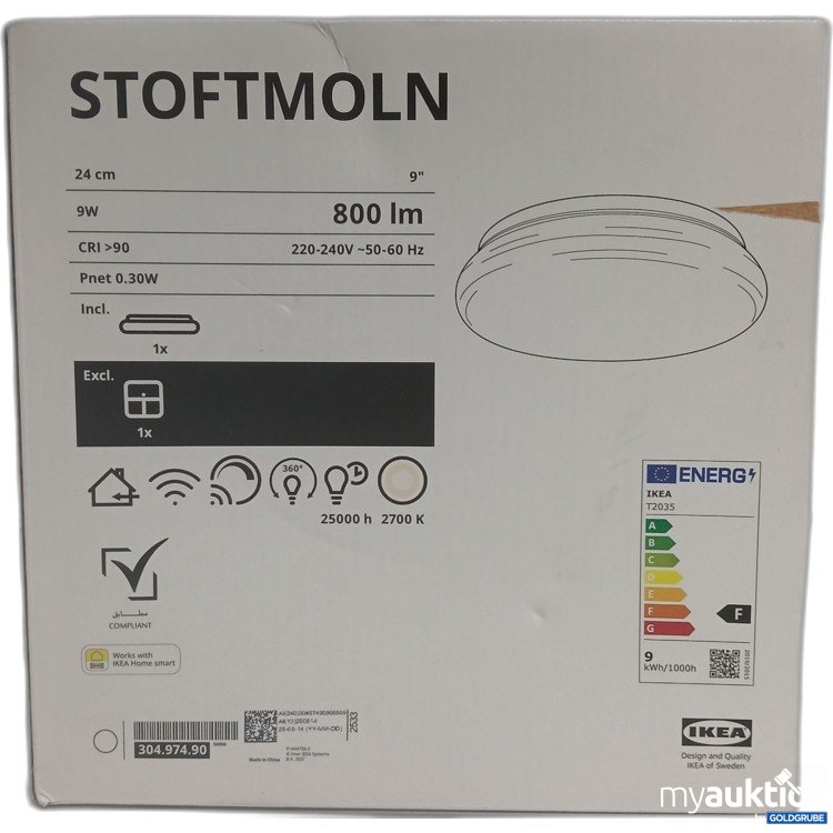 Artikel Nr. 968651: Ikea Stoftmoln 24cm 304.974.90 