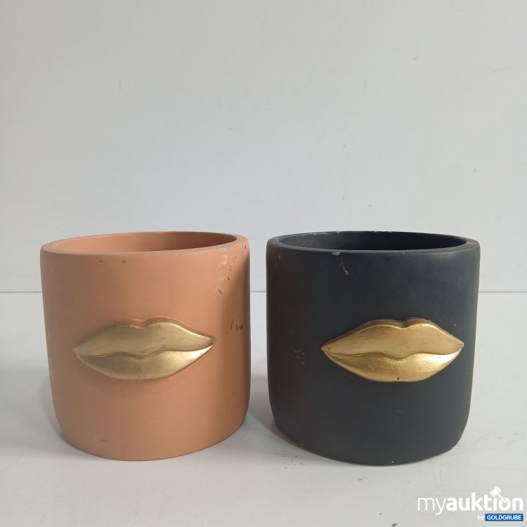 Artikel Nr. 397652: Blumentopf mit Lippen Motiv ca. 12cm 