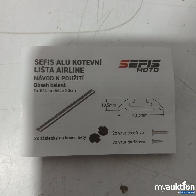 Artikel Nr. 448652 Artikel Nr. 448652: SEFIS MOTO ALU AirLine 2x50 cm silber SM-072620