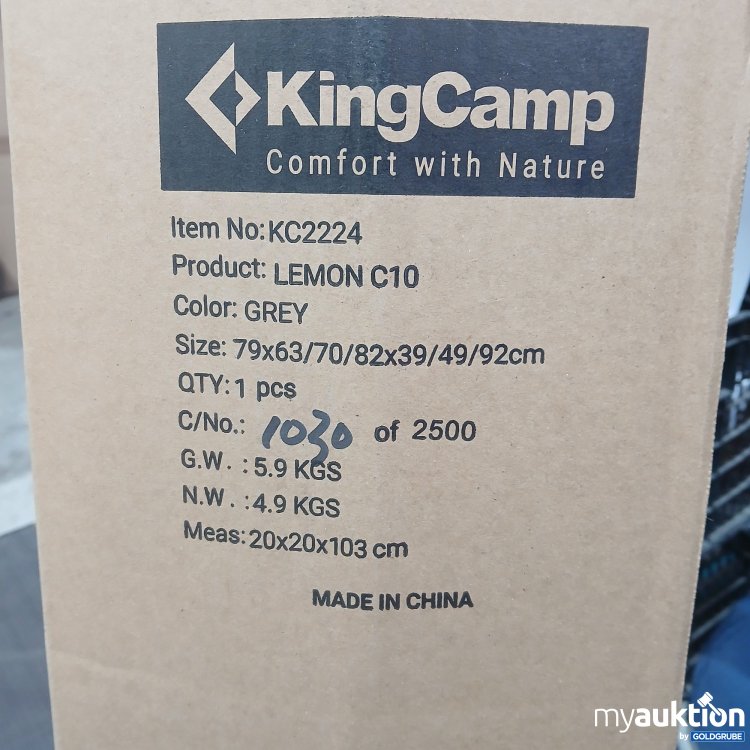 Artikel Nr. 872652 Artikel Nr. 872652: KingCamp Outdoor Furniture Lemon C10 grey KC2224