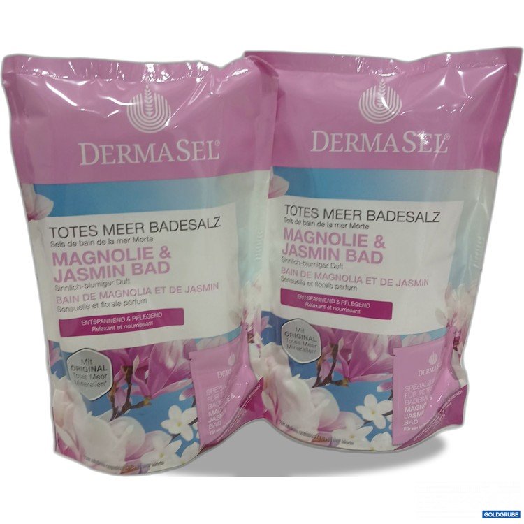 Artikel Nr. 955652: Dermasel Badesalz Magnolie & Jasmin 2Stk 400g +20ml 
