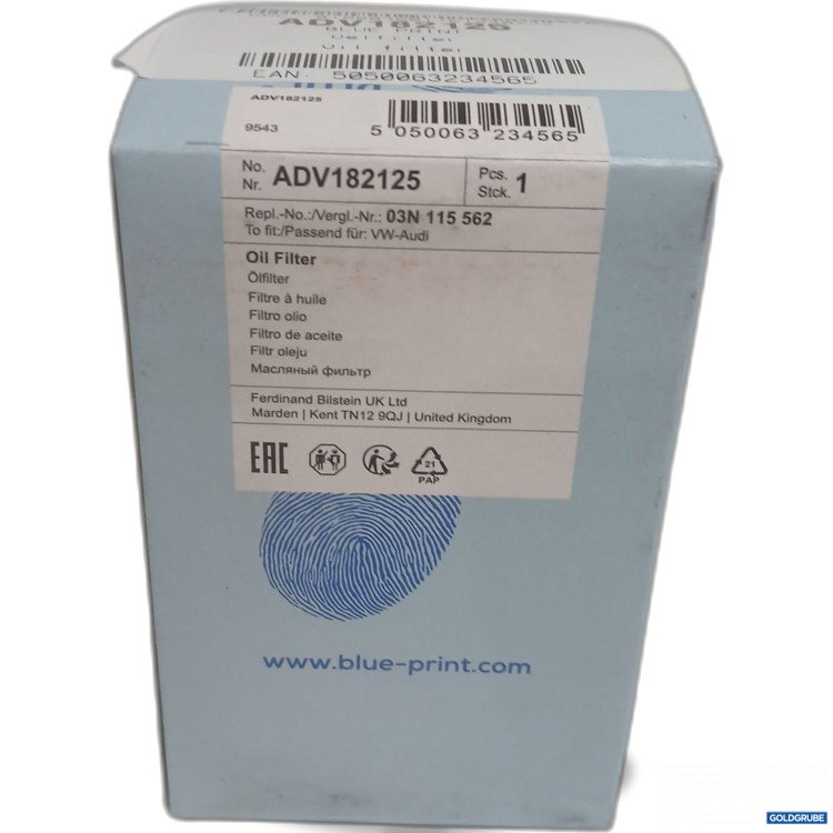 Artikel Nr. 971652 Artikel Nr. 971652: Blue Print Ölfilter ADV182125 VW-Audi