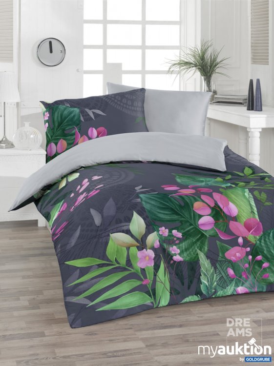 Artikel Nr. 421653 Artikel Nr. 421653: 2tlg. Renforcé Bettwäsche grau 70x90+140x220 cm