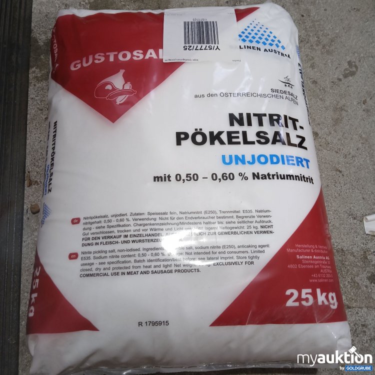 Artikel Nr. 820653 Artikel Nr. 820653: Nitrit Pökelsalz unjodiert 25kg