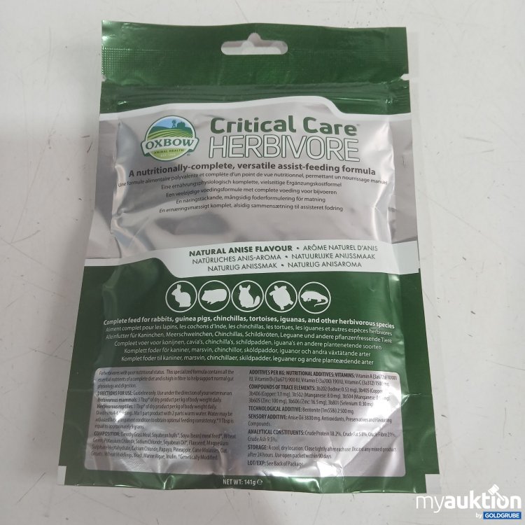 Artikel Nr. 998653: Oxbow Critical Care Herbiovore 141g 